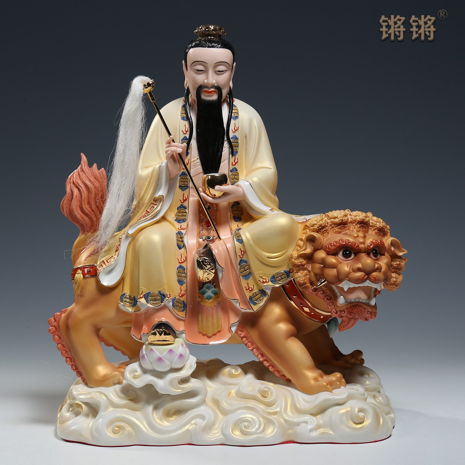 锵锵陶瓷高端彩绘救苦太乙天尊神像家用供奉道家东极青华大帝摆件