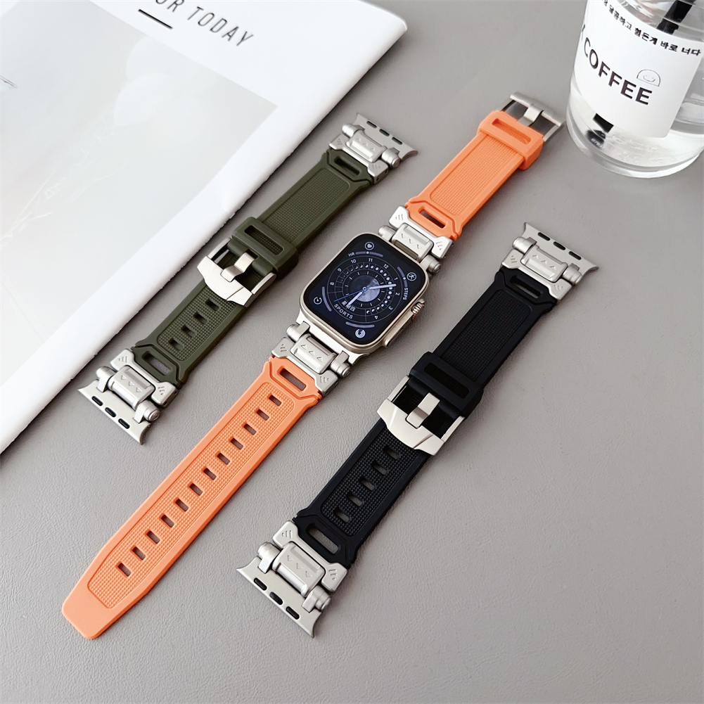 手表铠甲硅胶表带时尚户外