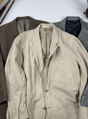 vintage古着日制男女中性西装商务港风复古西服外套瑕疵特价-658