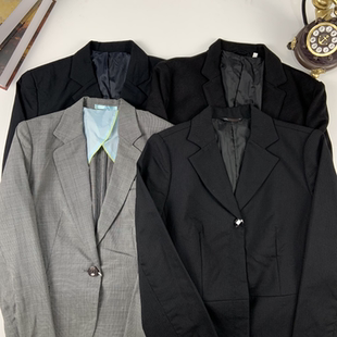 vintage古着日制女西女士西装 昭和通勤商务复古文艺西服673