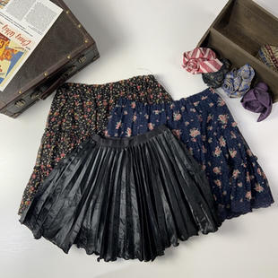 vintage日制古着蛋糕裙古早风少女夏款 半身裙多巴胺青春超短裙424