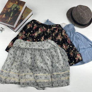 vintage日制古着蛋糕裙古早风少女夏款 143 半身裙软妹青春超短裙