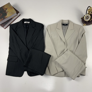 vintage古着日制女士羊毛秋冬套装 602 复古港风职业简约女西服套装