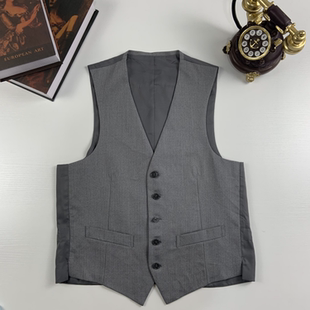 vintage日制古着男女西装 马甲羊毛百搭马甲英伦街拍文艺马甲