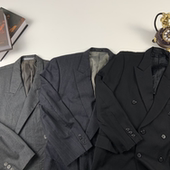 vintage古着日制纯色双排扣商务枪驳领帅气男友风春夏款 362 西装