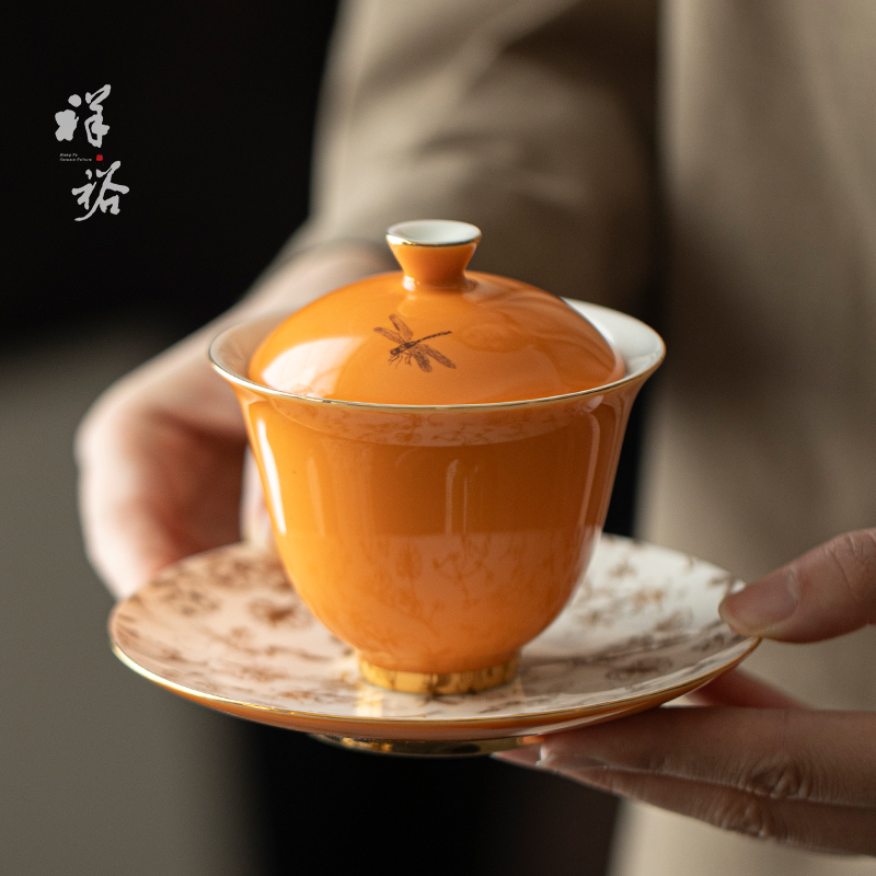 祥裕高檔三才蓋碗功夫泡茶碗