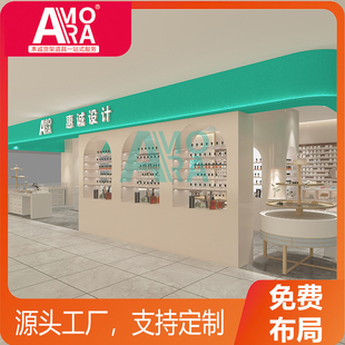 饰品店货架耳环头饰展示架中岛展示柜实体店连锁店精品店货架定制