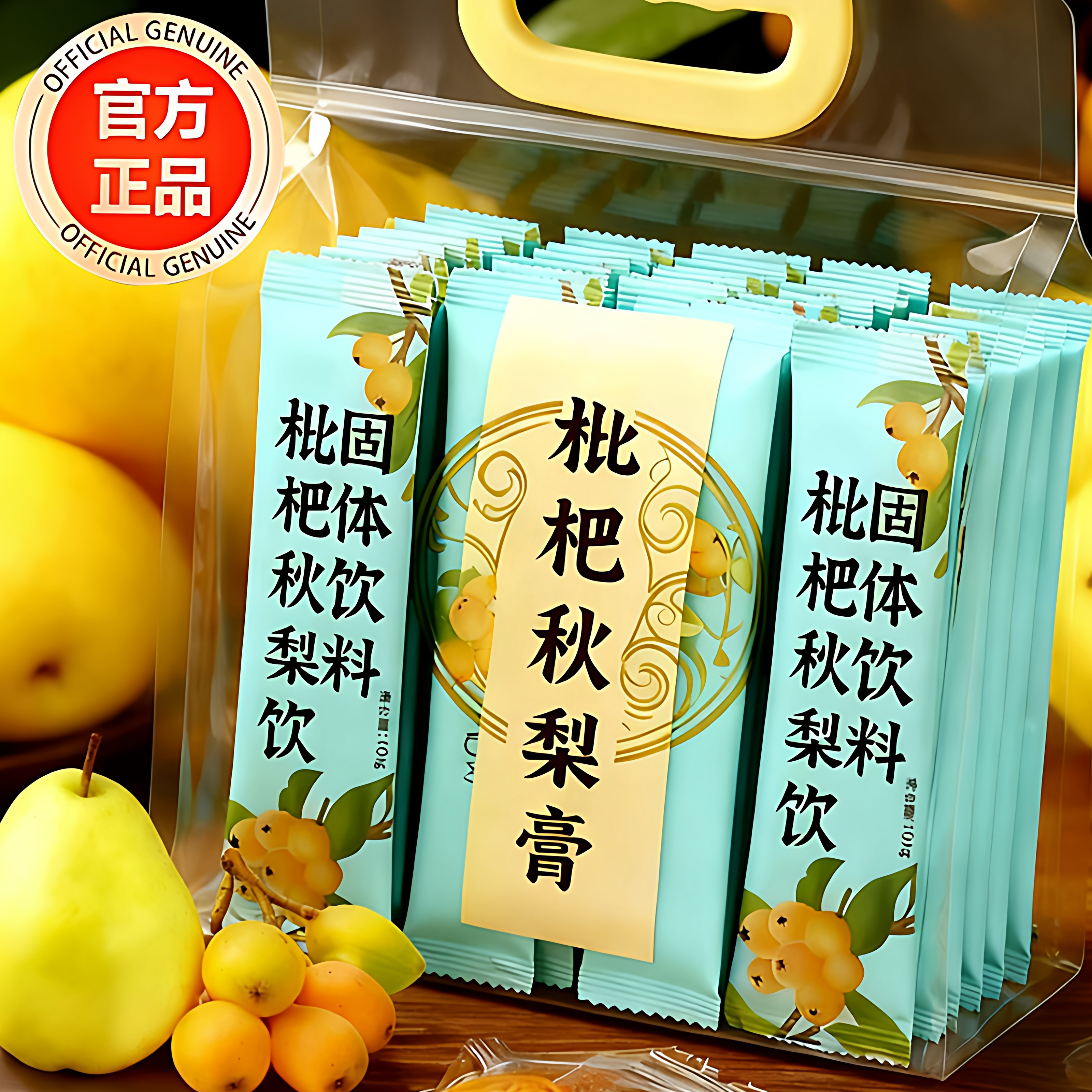 枇杷秋梨膏宝宝儿童无添加速溶泡水独立包装正宗润肺止咳官方旗舰