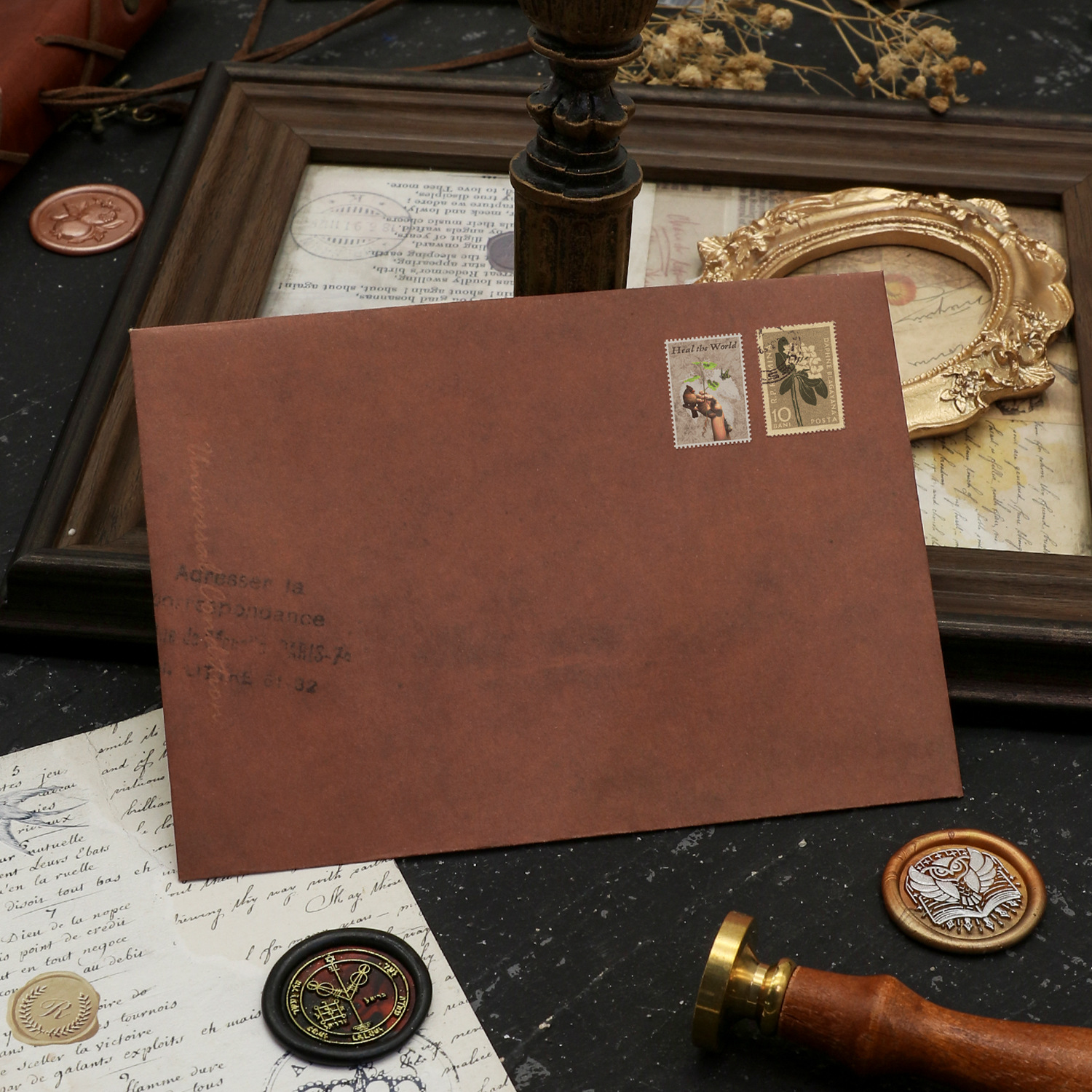 信纸信封套装复古信封牛皮纸ins风创意信封信纸高级文艺简约情书送女友男友欧式精致牛皮纸加厚感谢信书信纸