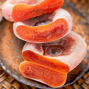 新鲜柿饼糖心霜降吊柿子圆饼广西正宗桂林恭城柿子饼非陕西富平