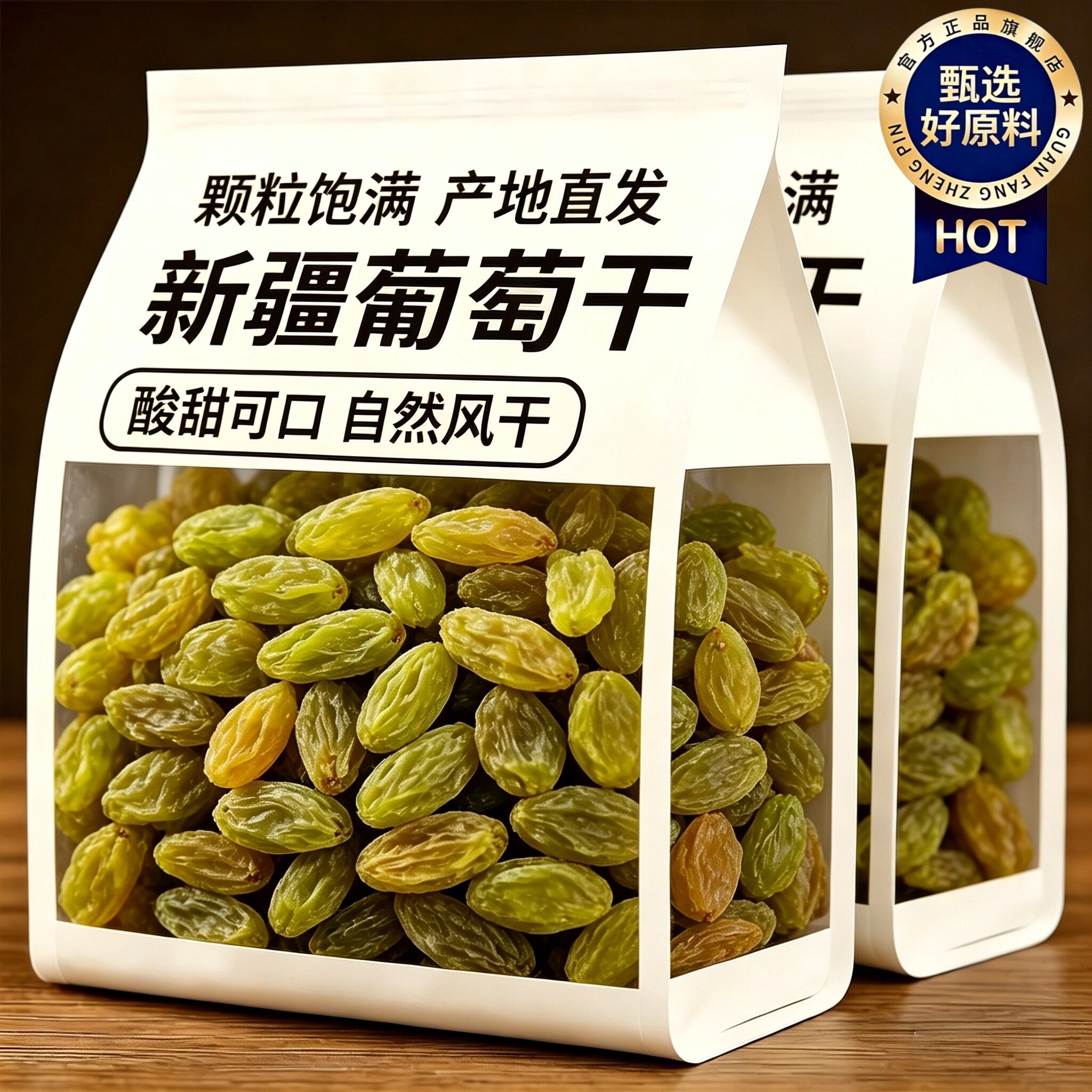 新疆特产葡萄干特级免洗自然风干无糖无添吐鲁番葡萄干官方旗舰店