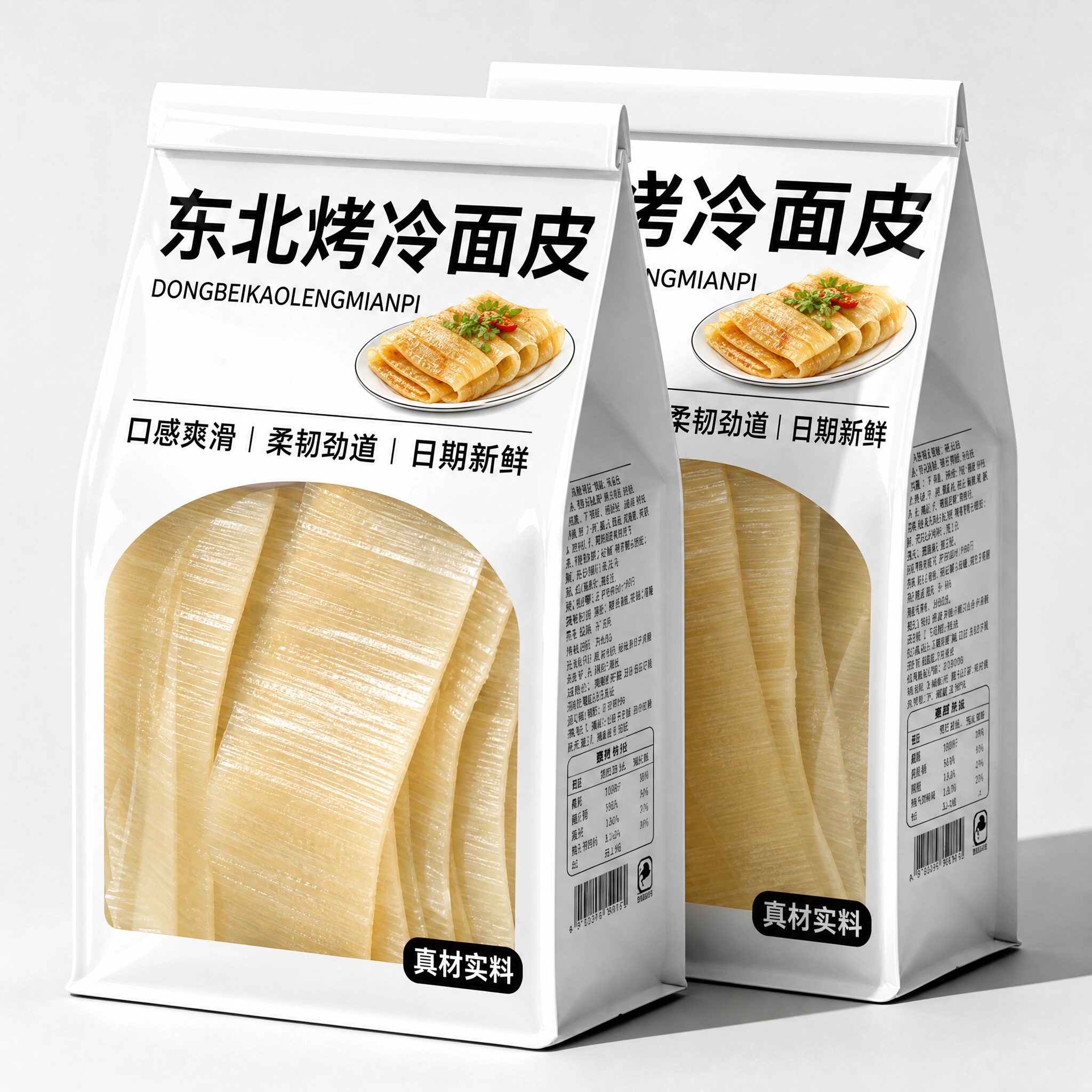烤冷面无添加家庭装官方旗舰店商用批发大妈芝士火鸡面东北冷面皮图片