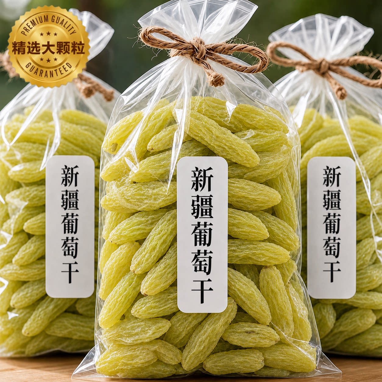 新疆葡萄干特级超大特产葡萄干官方旗舰店吐鲁番免洗绿香妃葡萄干图片