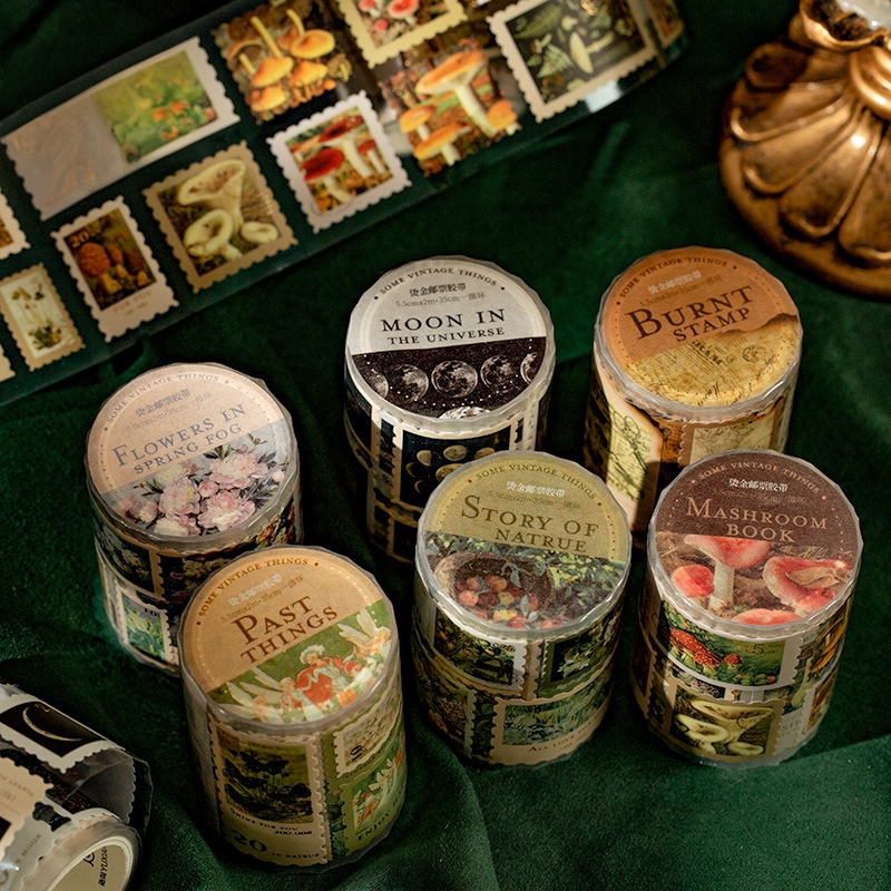 复古往来回忆烫金邮票胶带文艺烫金邮戳手帐手机壳打底装饰贴纸