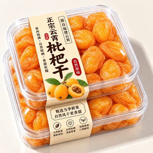 【2026新果】枇杷干原味官方旗舰店正品真正的枇杷干竹盐蜜饯无核