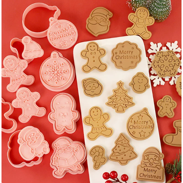 姜饼人模具家用3D按压烘焙工具