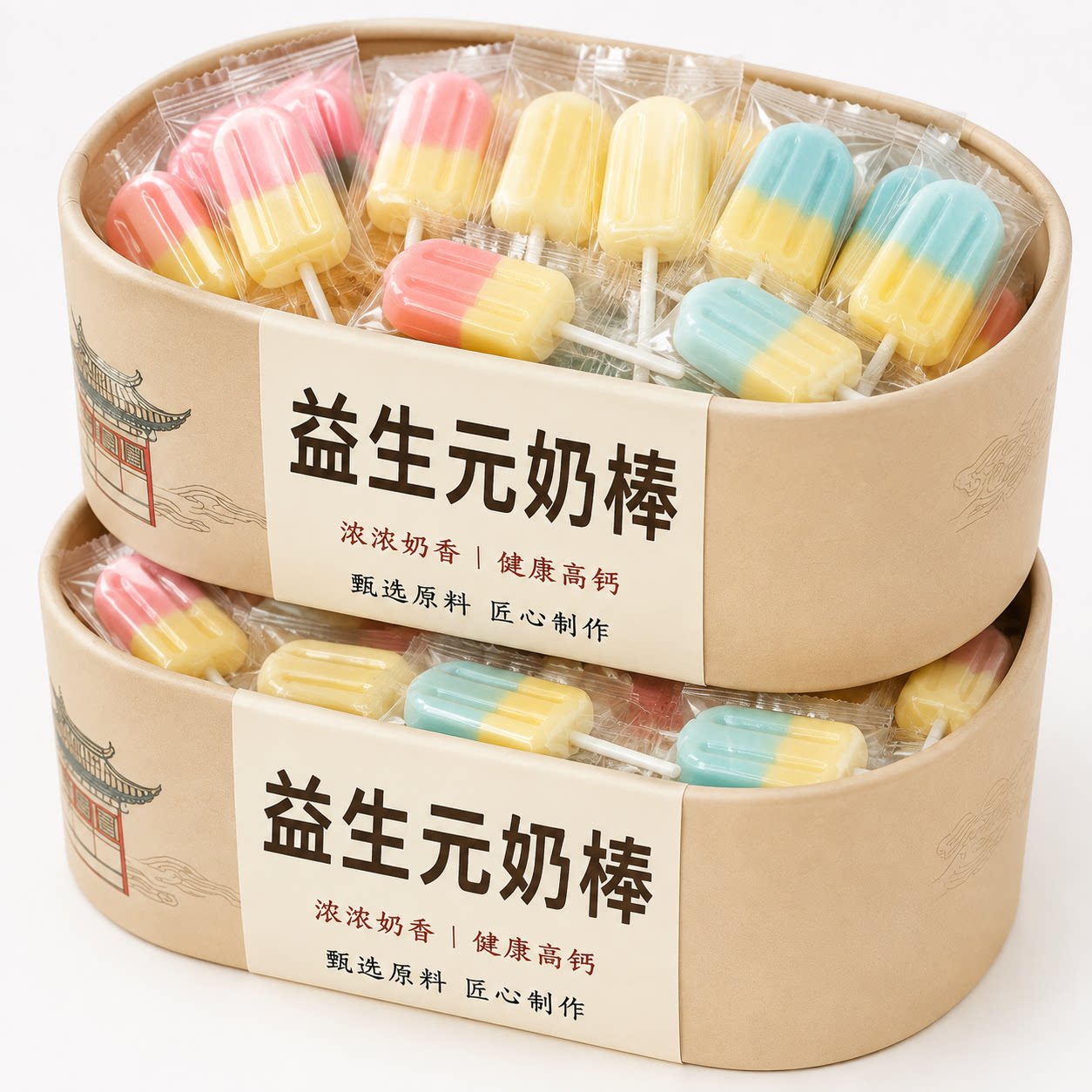 儿童益生元奶棒高钙健康零食奶酪棒独立包装无添加雪糕棒棒糖奶片