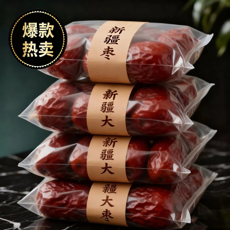 红枣特级新疆特产官方旗舰店一级和田大枣去核无核灰枣养血女煲汤