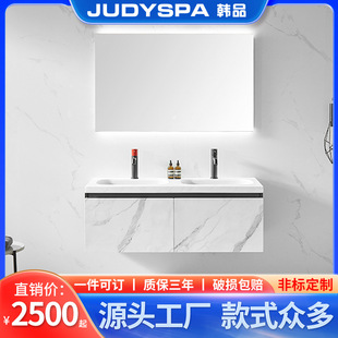 来图定制轻奢洗漱台卫生间浴室柜组合酒店风格人造石洗手台洗脸盆