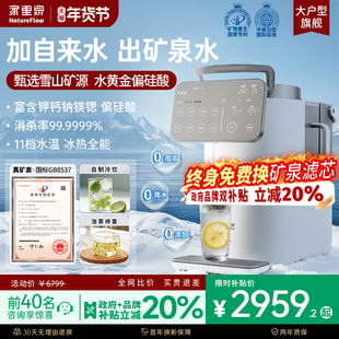 家里泉雪山大屏矿泉净饮机家用即热式一体净水器小型台式饮水机