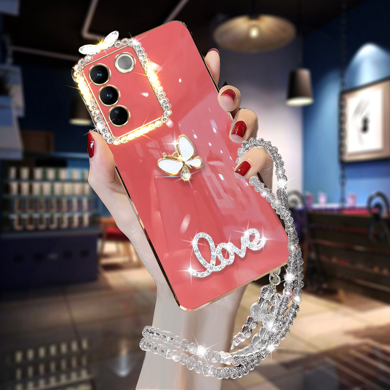 vivoS16时尚个性硅胶镶钻保护套