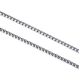 18k包金方形珍珠链雅痞优雅项链金色白金色低调简约硬汉毛衣链