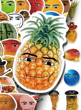 116张Robloxs Face贴纸搞怪趣味个性创意装饰笔记本手账防水贴画