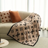 中古风轻奢高级感半边绒毛毯办公室午睡沙发盖毯家居空调毯子午休