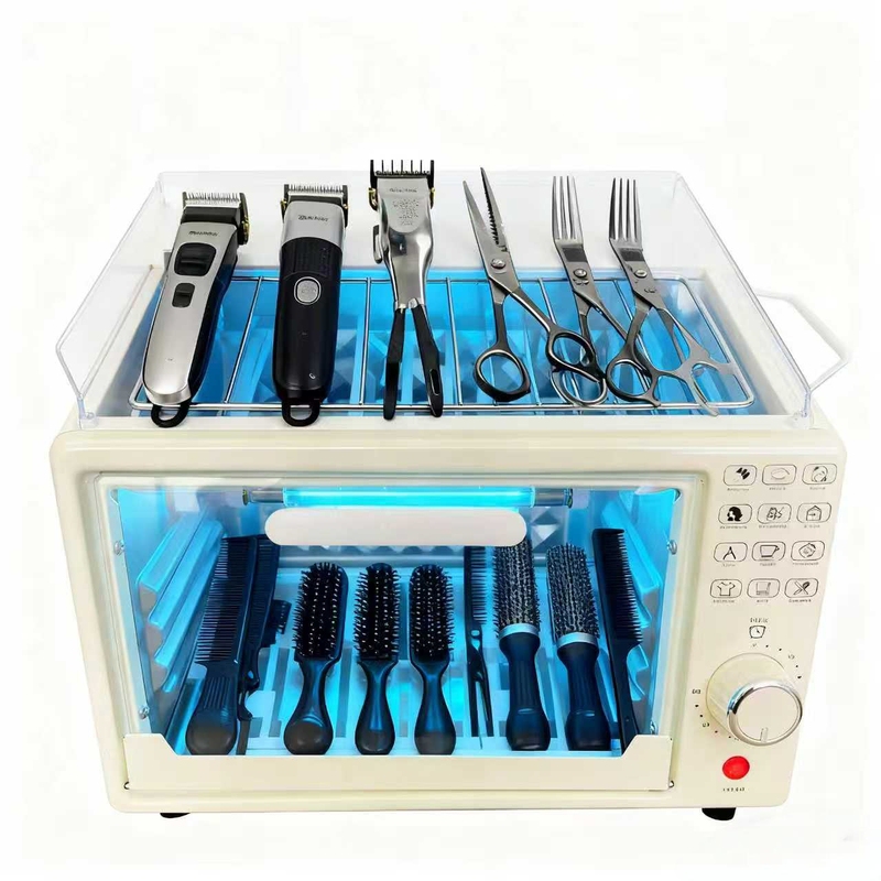 杀毒美发店眼镜梳子便携式消毒盒快剪工具美甲店uv毛巾消毒柜小型