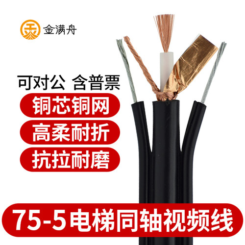 电梯专用视频线带钢丝铜芯192网