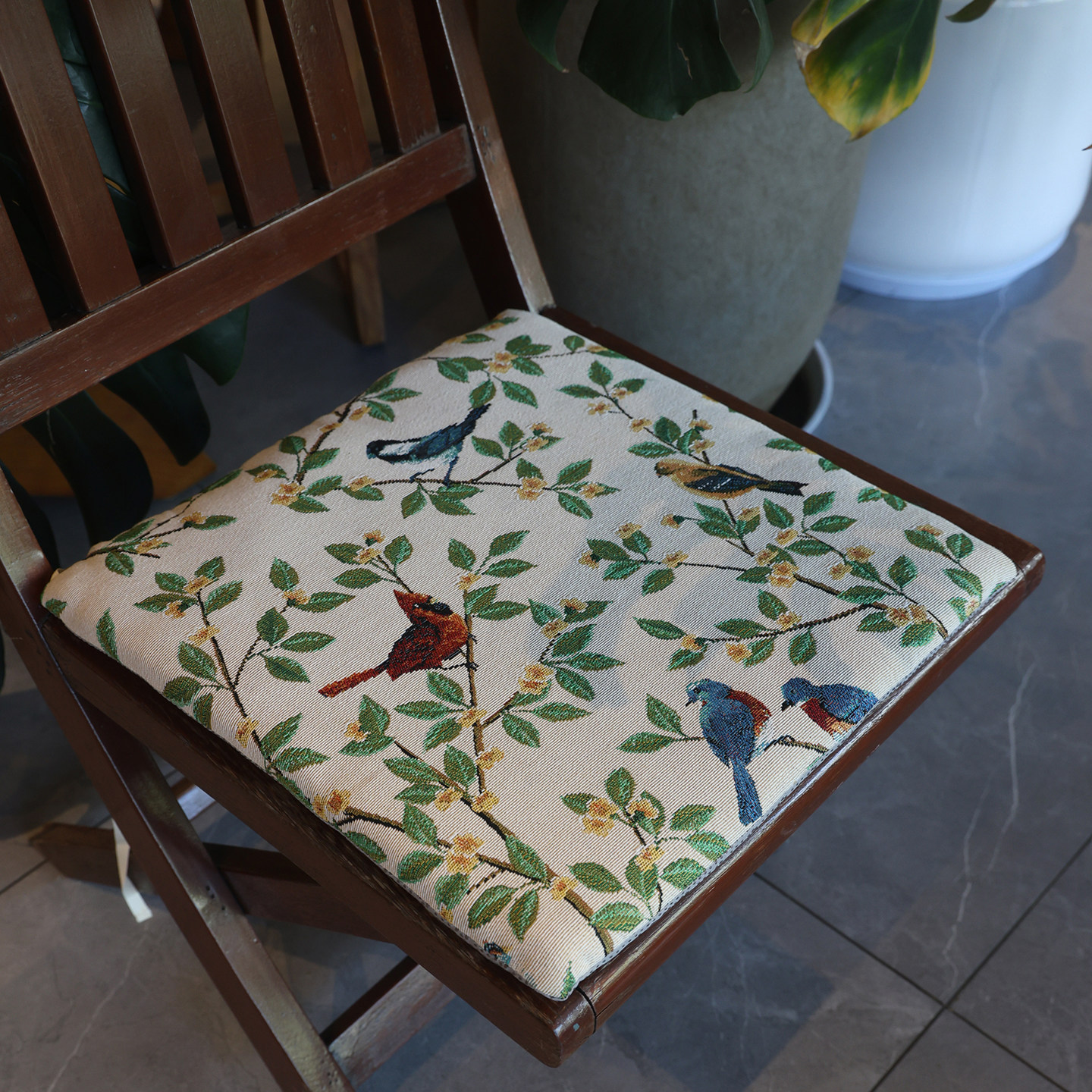 美式田园餐厅餐椅防滑坐垫定制