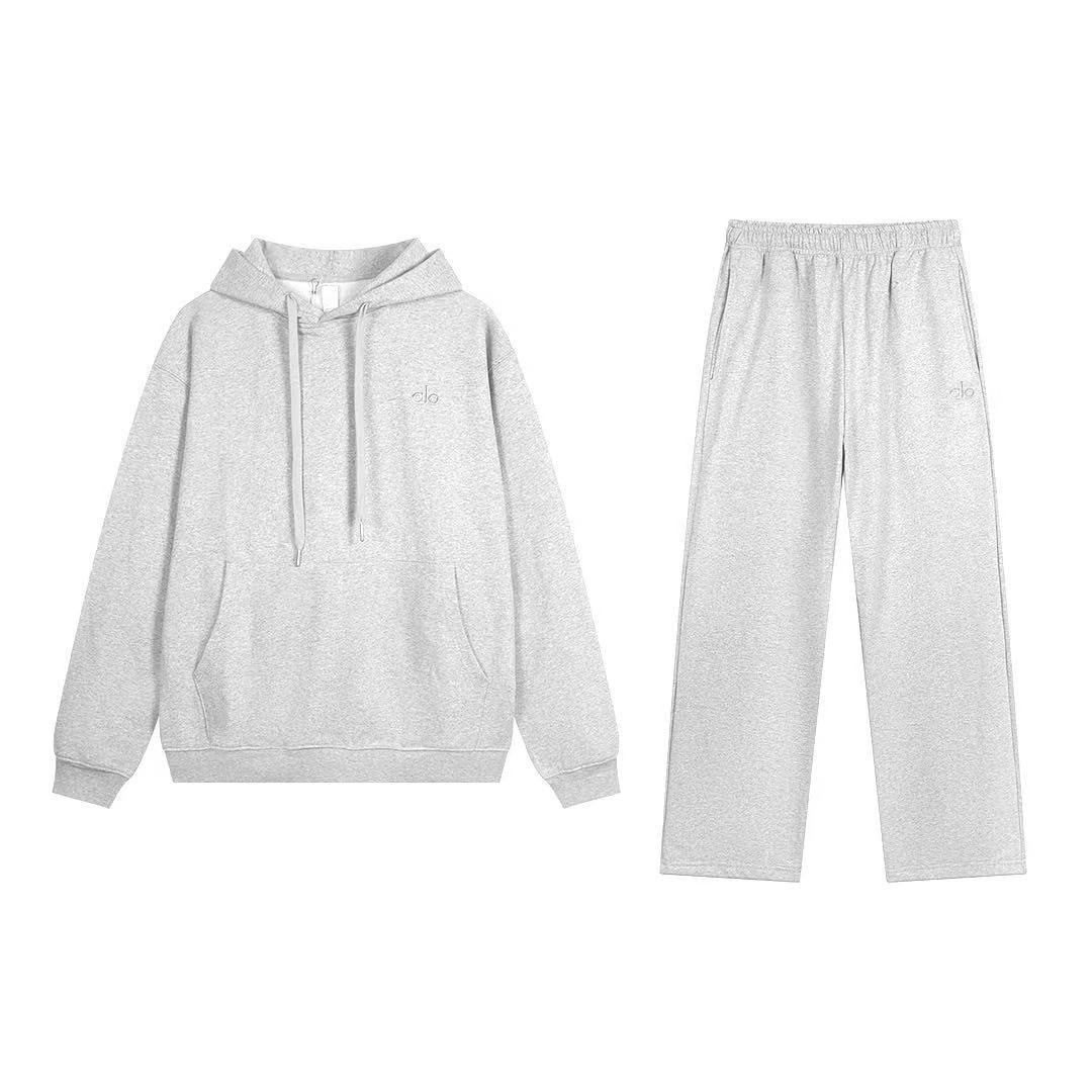 thumbnail for The correct version of AL* autumn and winter American sports hooded sweatshirt headstring logo logo loose unisex sweatshirt set