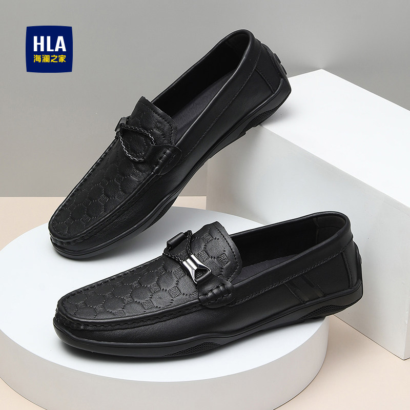 海澜之家男鞋品牌正品秋季透气休闲皮鞋男真皮驾车软底防滑豆豆鞋,流行男鞋,乐福鞋（豆豆鞋）,淘宝优惠券,粉丝福利购,淘宝优惠卷