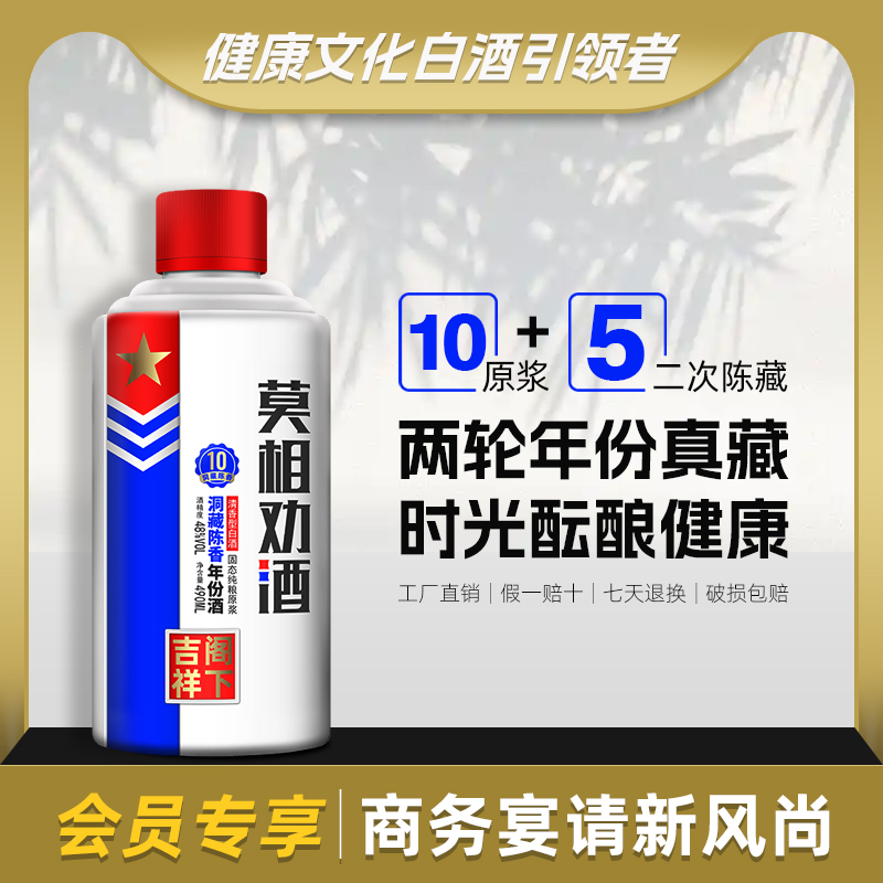 莫相劝酒健康文化白酒山西清香型洞藏陈香-10盒装48度纯粮490ML*1
