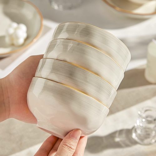 家用高级感2025新款北欧风渐变碗碟套装陶瓷餐具砂锅乔迁搬家礼物