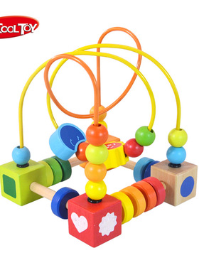 ACOOL TOY 木质岁婴幼儿早教益智串珠绕珠宝宝动手启蒙木制玩具