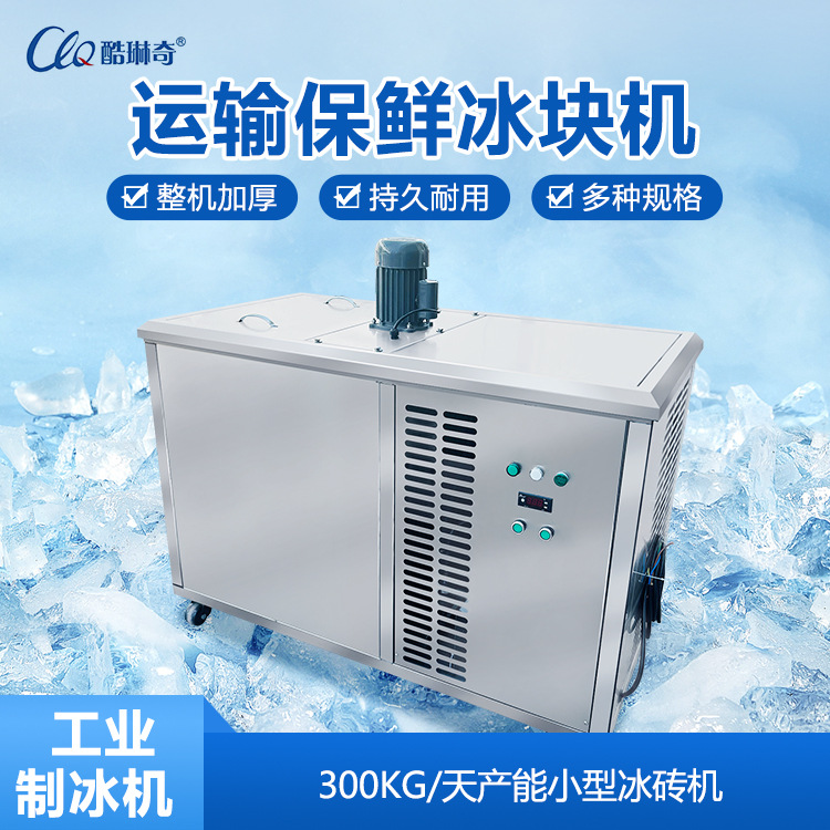 0.3T商用小型冰砖机厂房冷风机冰块机出口刚果ICE BLOCK MACHINE