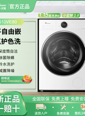 Littleswan/小天鹅TG10VE80纯平全嵌小蓝鲸2.0滚筒洗衣机家用10KG