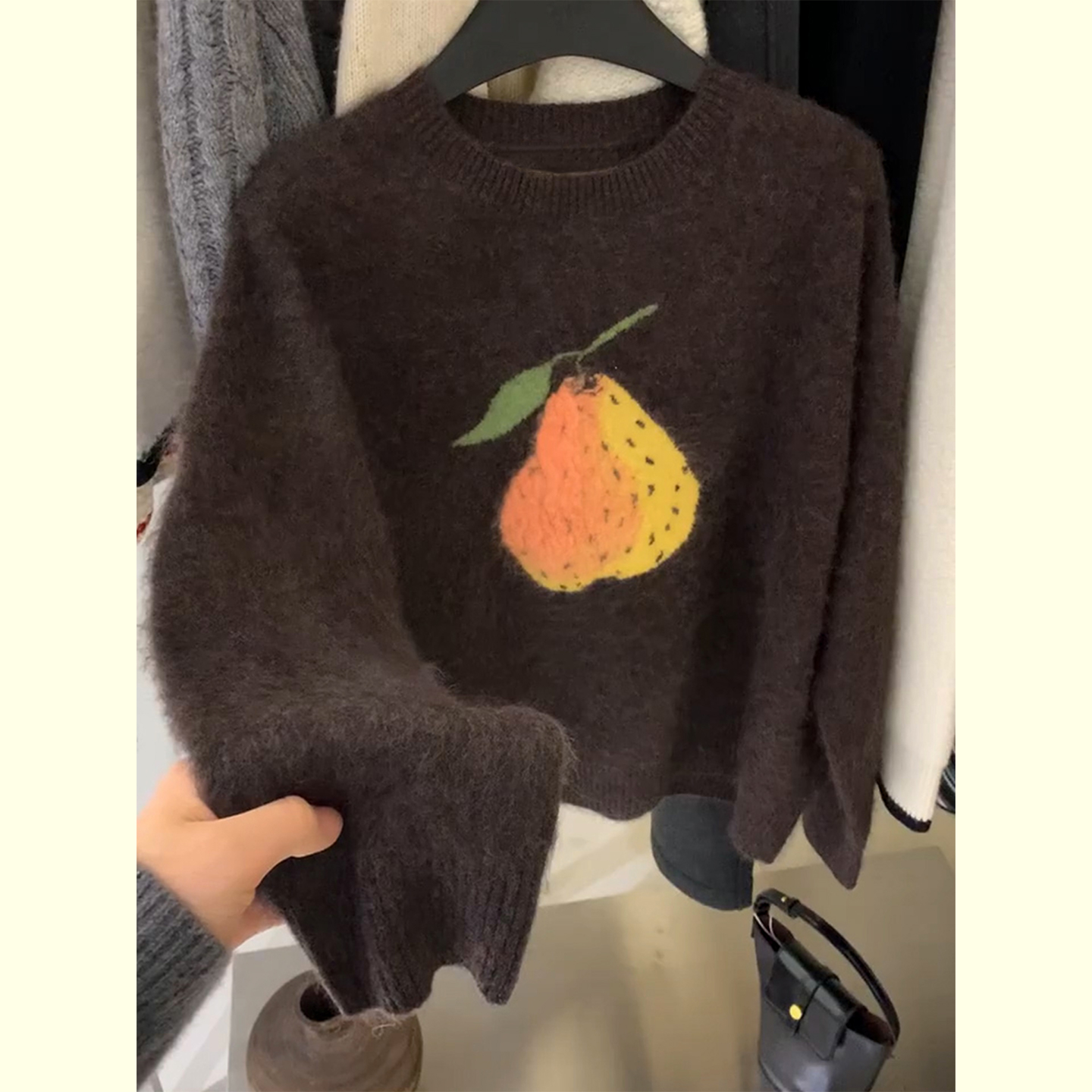 加厚保暖针织衫时髦百搭长袖上衣