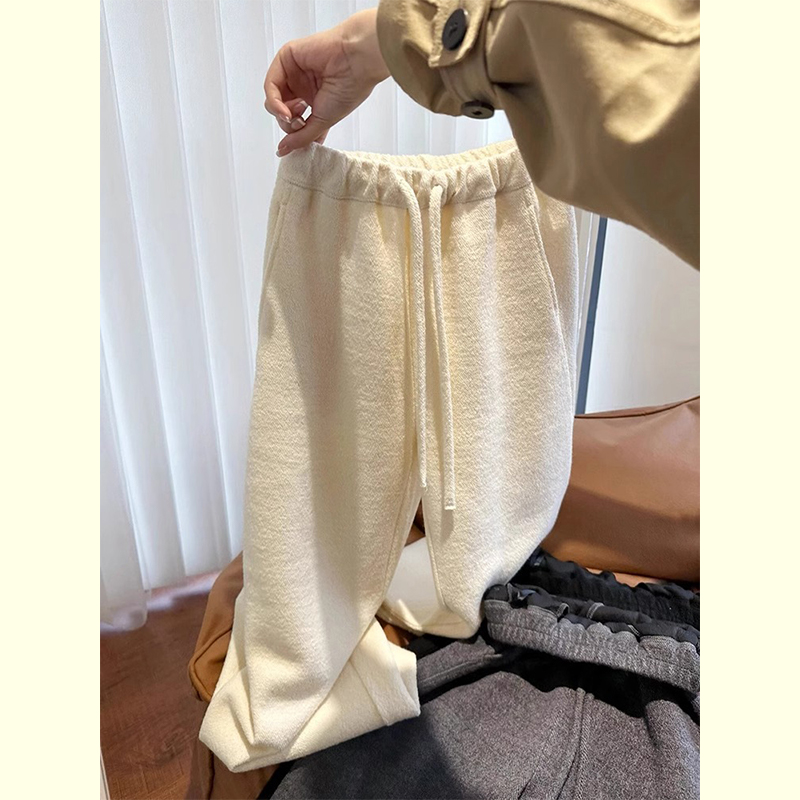 秋季新款系带松紧腰休闲裤