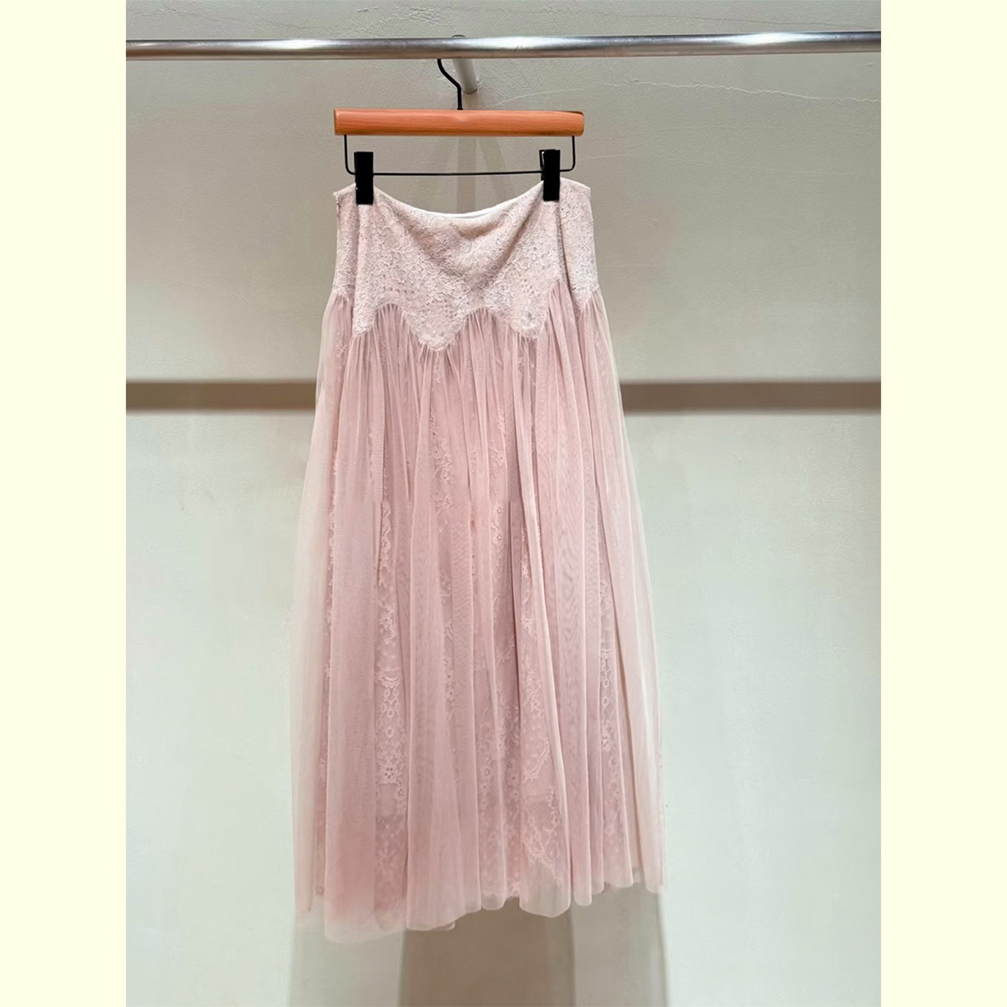 粉色蕾丝拼接网纱半身裙女2026春季新款气质百搭显瘦大摆a字长裙,女装/女士精品,半身裙,淘宝优惠券,粉丝福利购,淘宝优惠卷