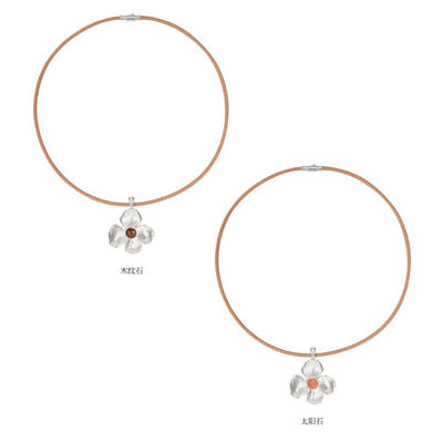 气质皮绳项链耳环花叙系列高级