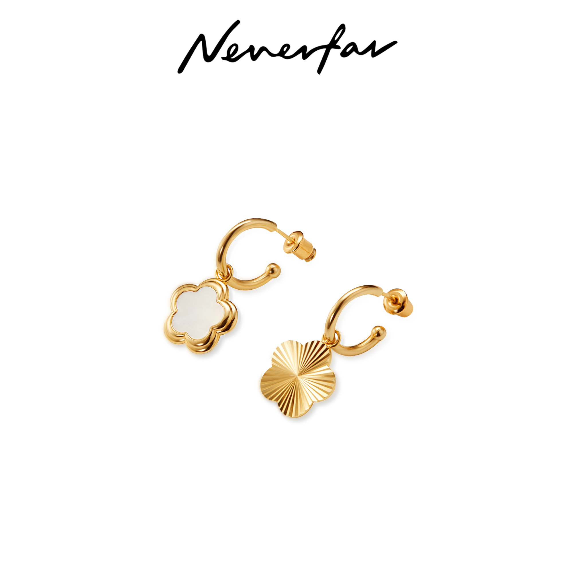 耳环贝母NEVERFAR时尚