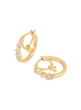 【立享9折】Neverfar梦想之门系列N字圆形耳环925银百搭