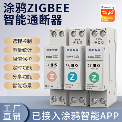 涂鸦ZIGBEE远程控制定时计量智能断路器通断器保护开关
