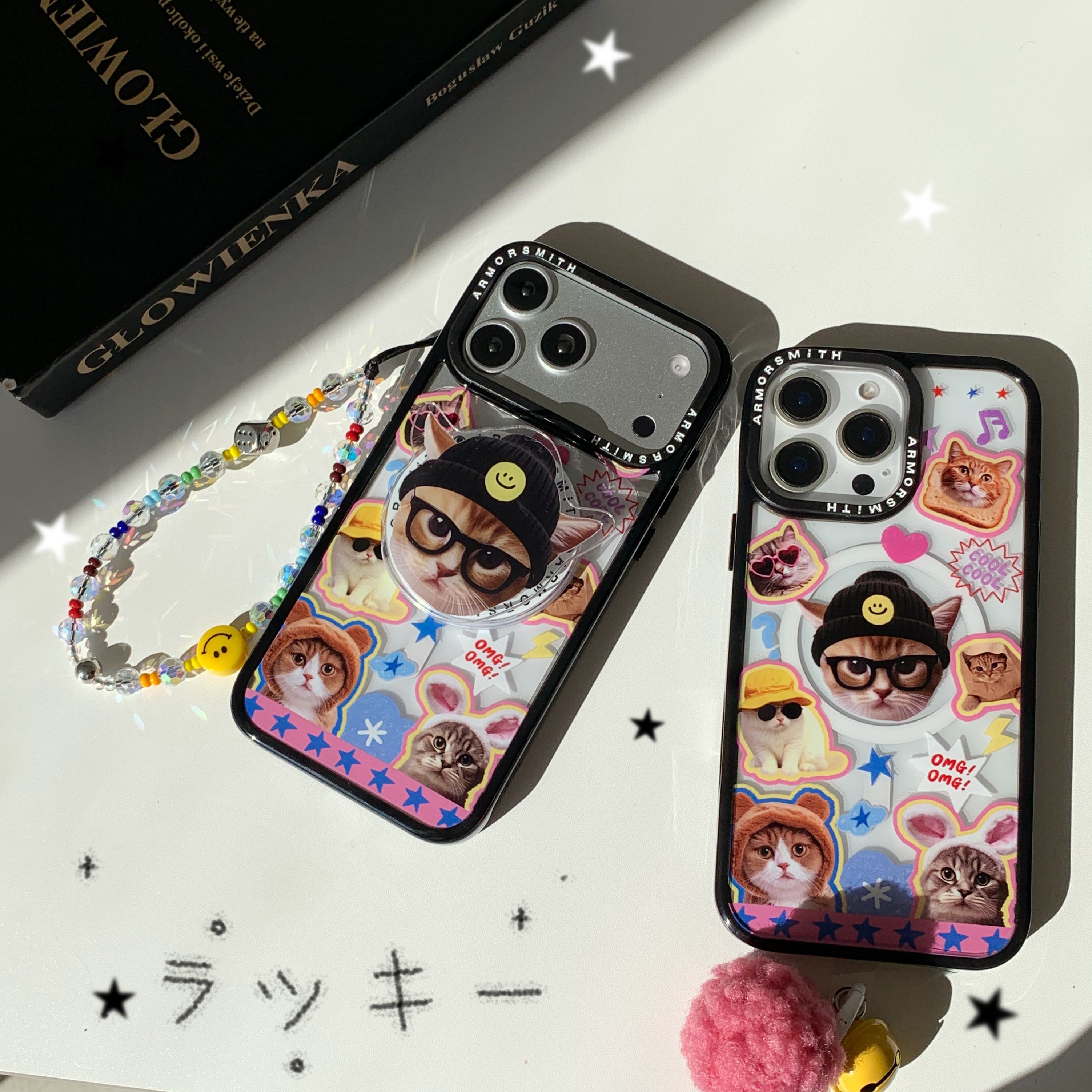 创意磁吸星星变装猫咪适用于三星GalaxyS25Ultra手机壳S25EDGE/S24/S24FE可爱S23+/23plus防摔S23Ultra保护套