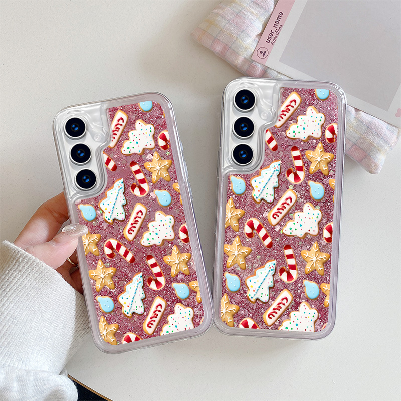 创意流沙圣诞礼物适用三星GalaxyS25Ultra手机壳S24/S24FE可爱解压少女心S23+/23plus全包S22Ultra防摔保护套