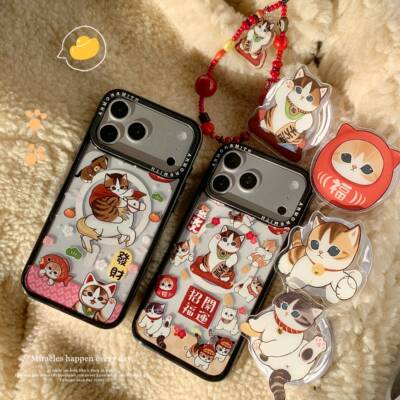 创意磁吸卡通新年招财猫适用三星GalaxyS26Ultra手机壳S25EDGE/S24/S24FE可爱S23+/23plus防摔S23Ultra保护套