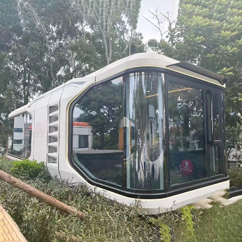 移动式酒店集装箱餐厅 铝板装配式咖啡屋 可移动酒吧商铺太空舱