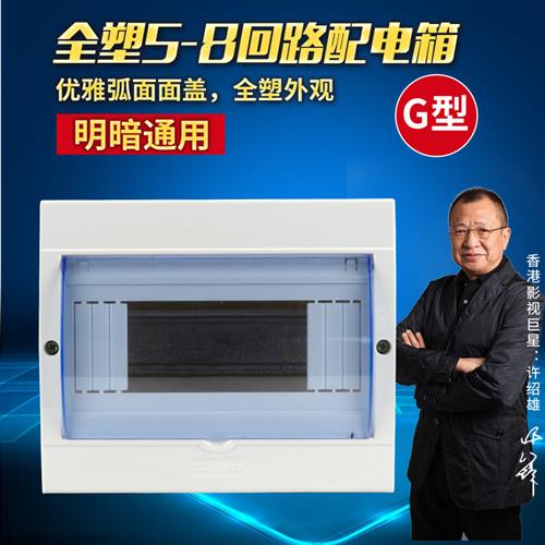 配电箱家用强电布线箱明暗装通用5-8回路箱空气漏电开关盒子全塑